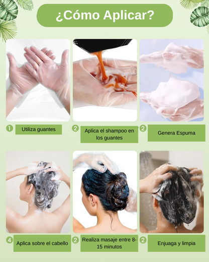 Champú de tinte para el cabello negro instantáneo, color negro semipermanente, paquetes de 5/10 (10 unidades, negro)
