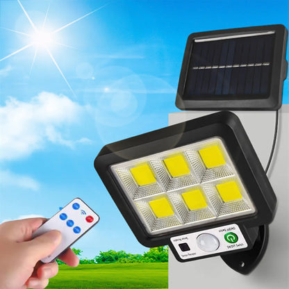 Farola Solar LED con Sensor de Movimiento y Control Remoto