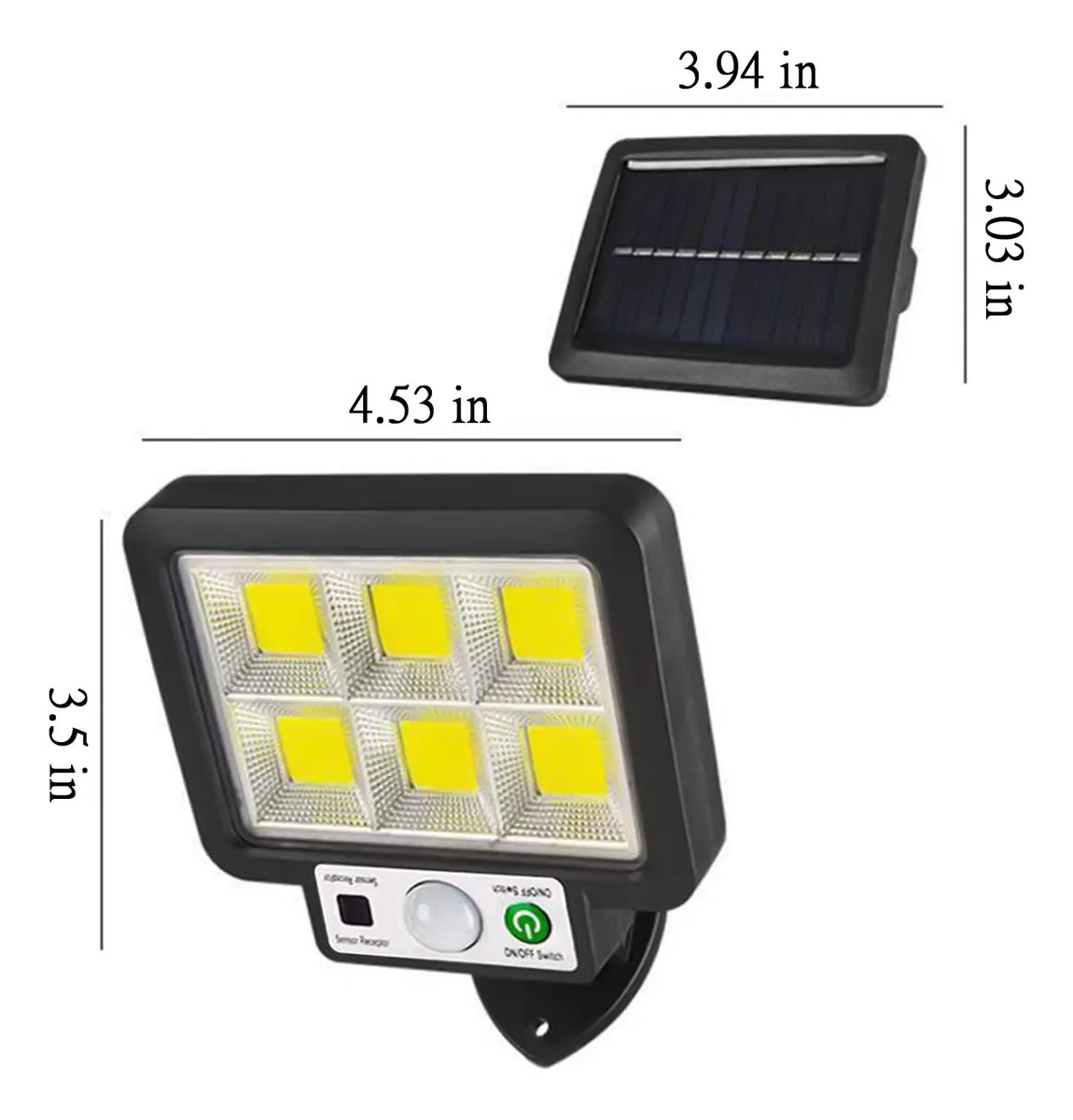 Farola Solar LED con Sensor de Movimiento y Control Remoto
