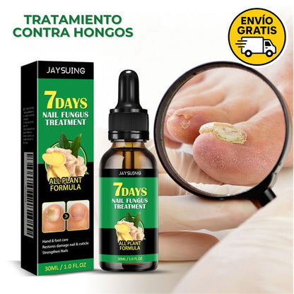 Removedor Hongos y reparador Avanzado de Uñas 7 días base jengibre