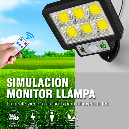 Farola Solar LED con Sensor de Movimiento y Control Remoto